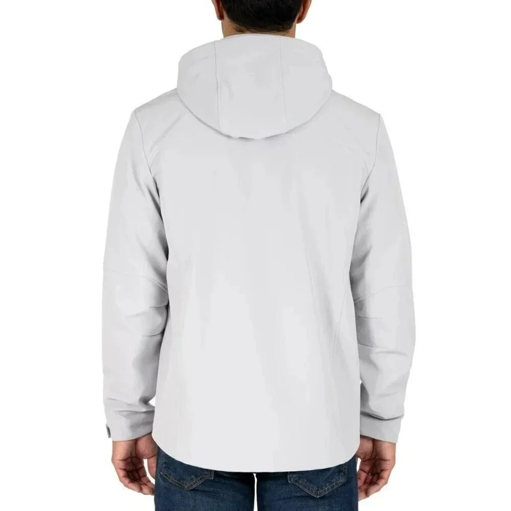 NEW Gerry Softshell Windbreaker Jacket Men's L Gray Full Zip Hooded G1420
